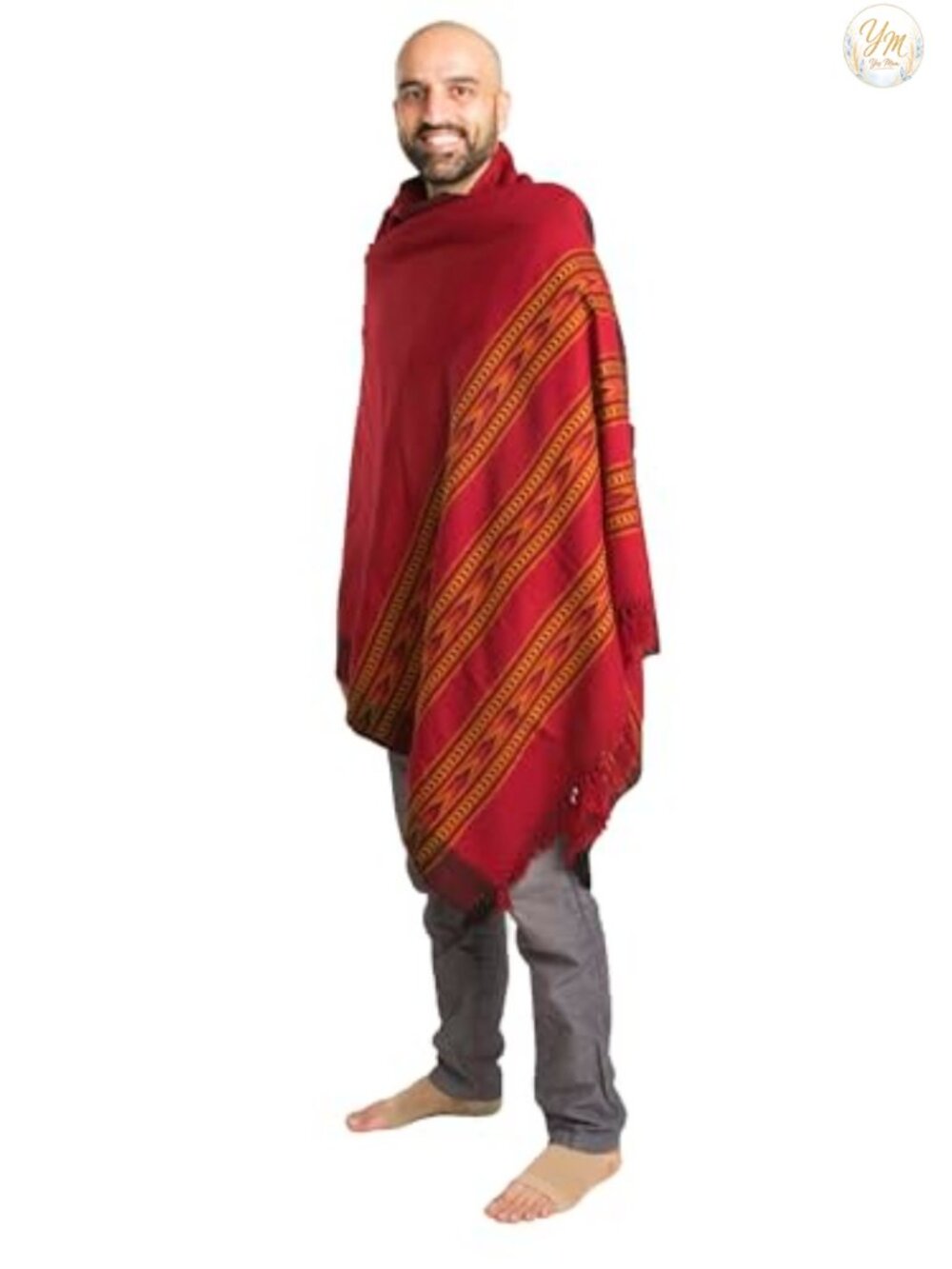 Unisex Meditation Shawl, Lightweight Acrylic Yoga Blanket, Multipurpose Prayer